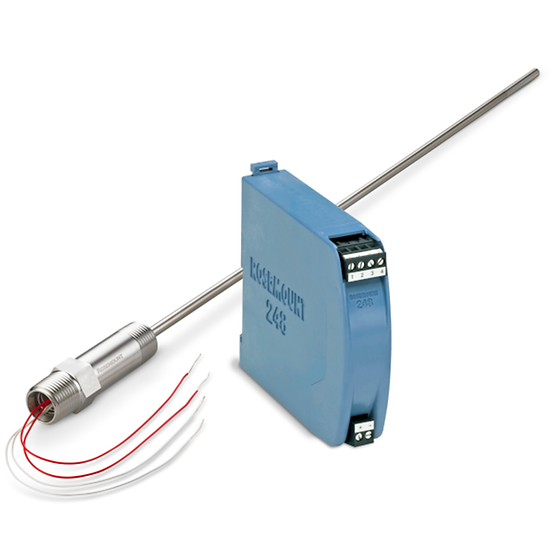 Rosemount 214C RTD Temperature Sensor and 248 Rail Mount Temperature Transmitter