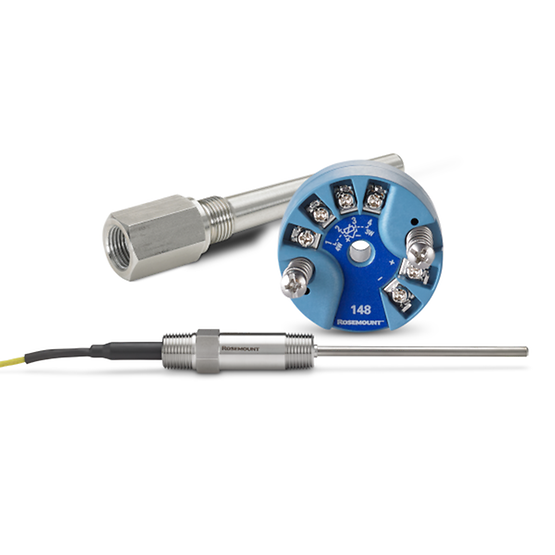 Rosemount 214C Thermocouple Sensor, 148 Transmitter and 114C Thermowell